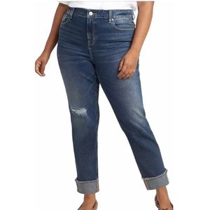 Lane Bryant Distressed Crop Straight Leg Jeans